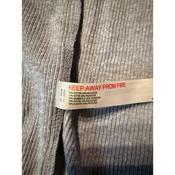 Free People Intimately FP Ribbed V-Neck Tank Top Women's Medium Gray Layering - Picture 5 of 8